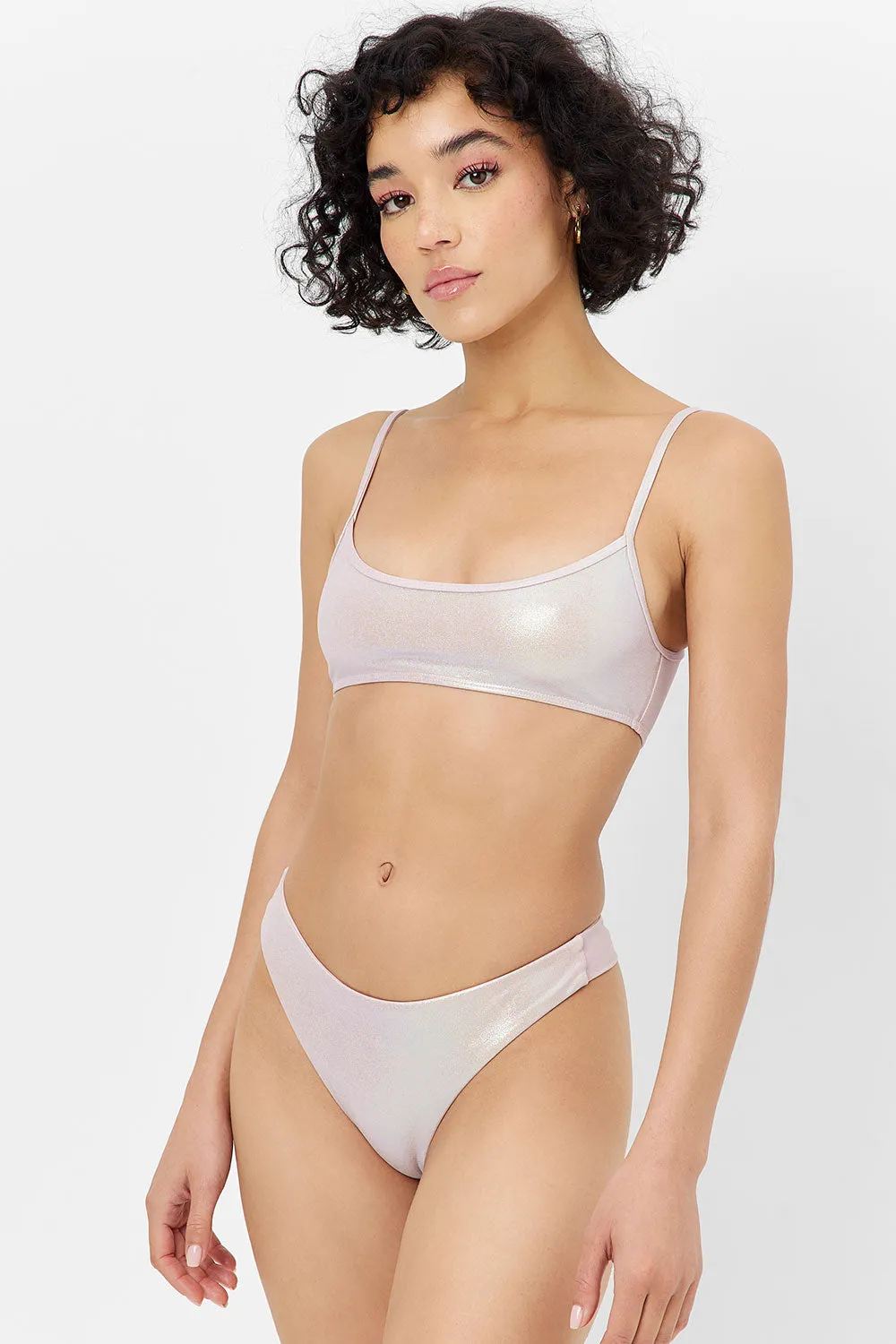 Dawson Iridescent Cheeky Bikini Bottom - Gilded Angel sold by Frankie's Bikinis product image thumbnail 2