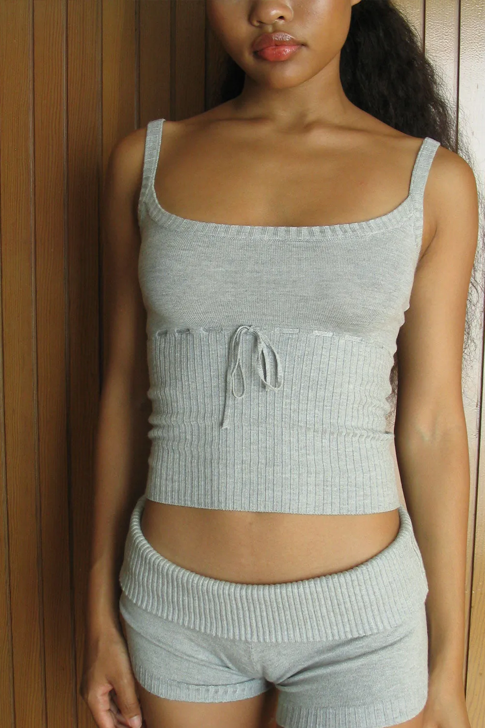 Estelle Lightweight Knit Tank - Heather Grey sold by Frankie's Bikinis product image thumbnail 4