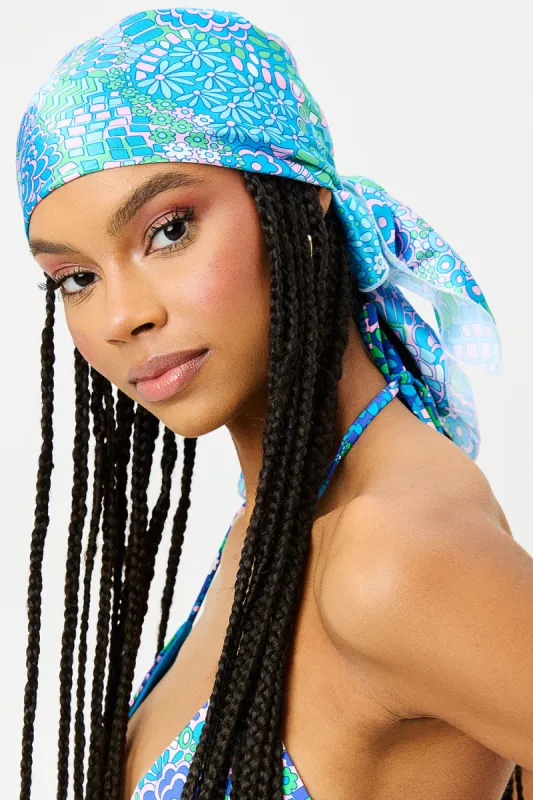 Heidi Satin Head Scarf - Good Vibes sold by Frankie's Bikinis