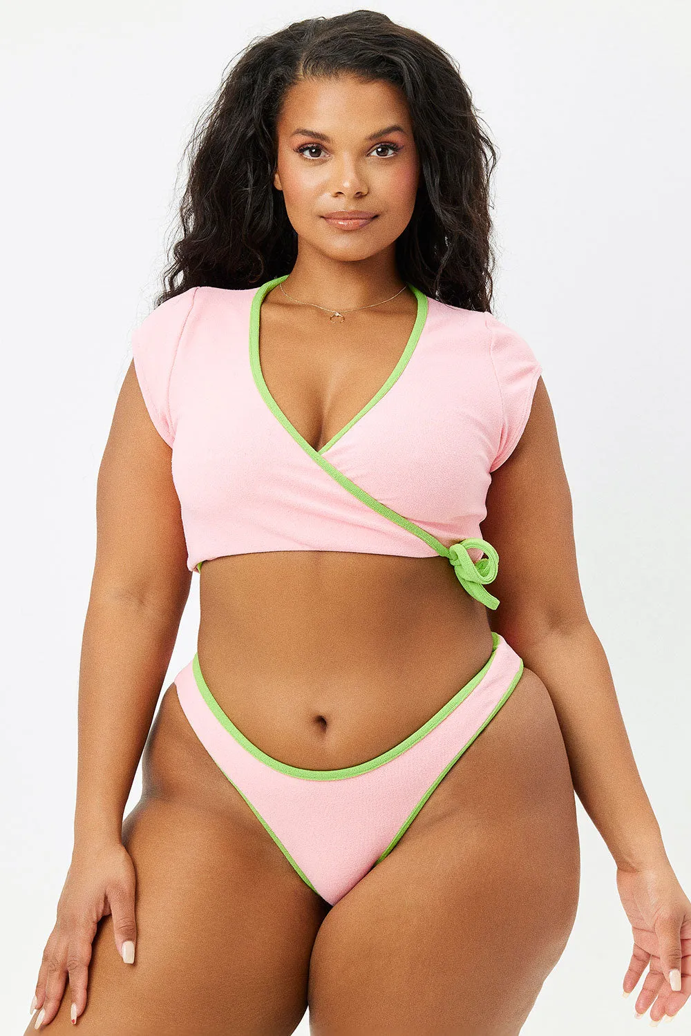 Katarina Terry Cheeky Bikini Bottom - Summer Melon sold by Frankie's Bikinis product image thumbnail 3