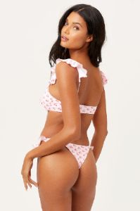 Ali Ruffle Skimpy Bikini Bottom - Baby Berry sold by Frankie's Bikinis