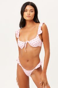 Ali Ruffle Skimpy Bikini Bottom - Baby Berry sold by Frankie's Bikinis