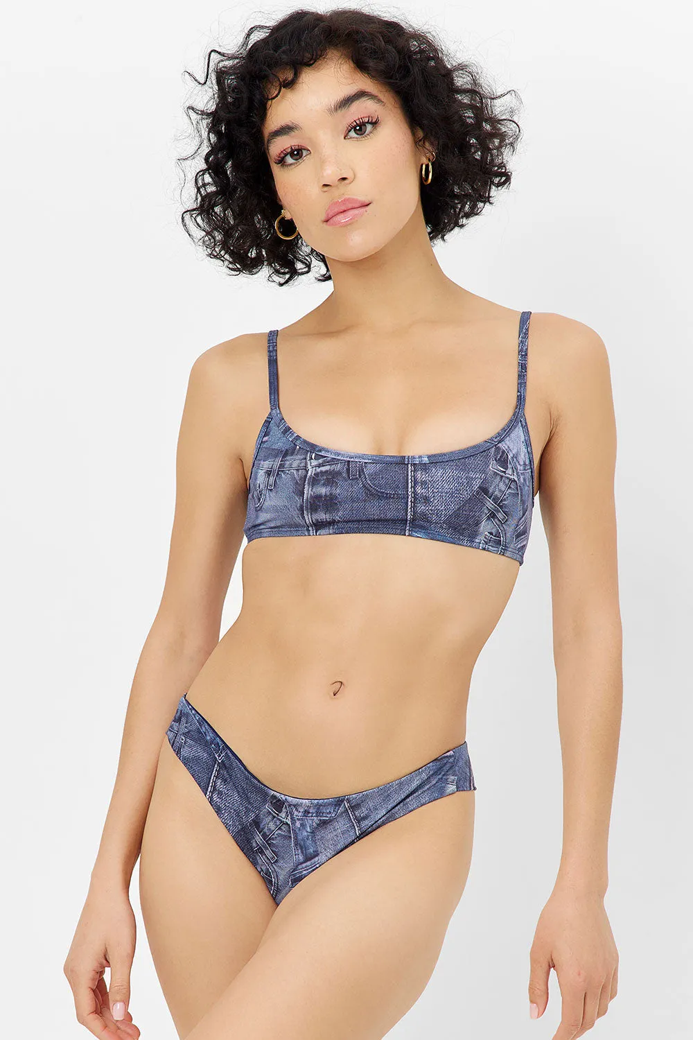 Dawson Cheeky Bikini Bottom - Blue Jean sold by Frankie's Bikinis product image thumbnail 2