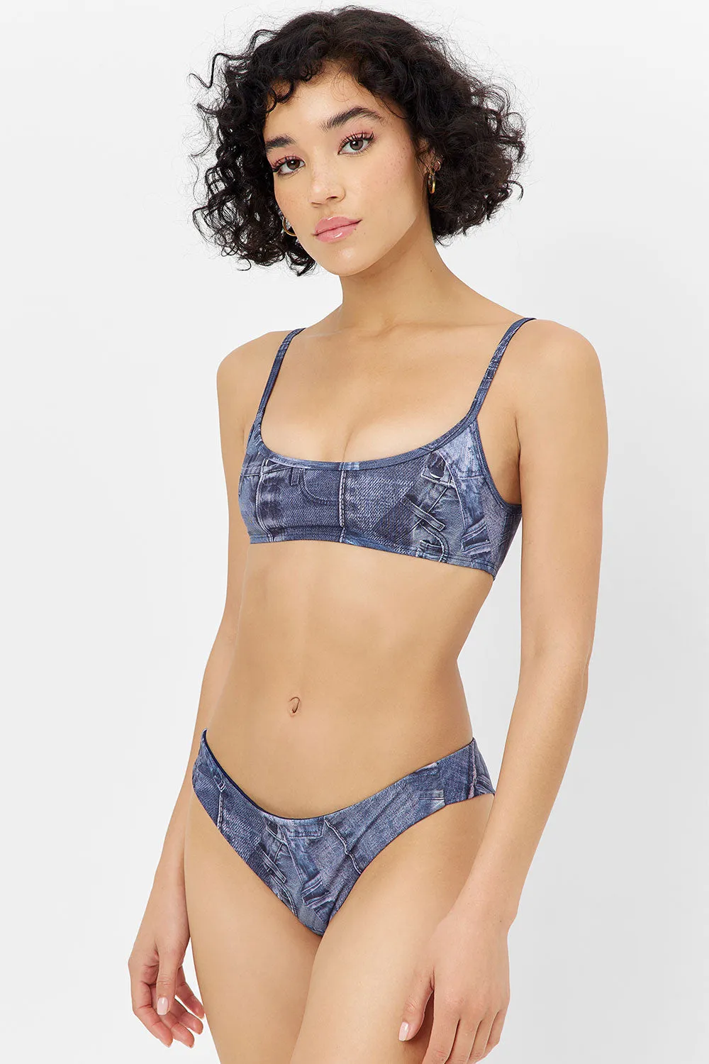 Dawson Cheeky Bikini Bottom - Blue Jean sold by Frankie's Bikinis product image thumbnail 3