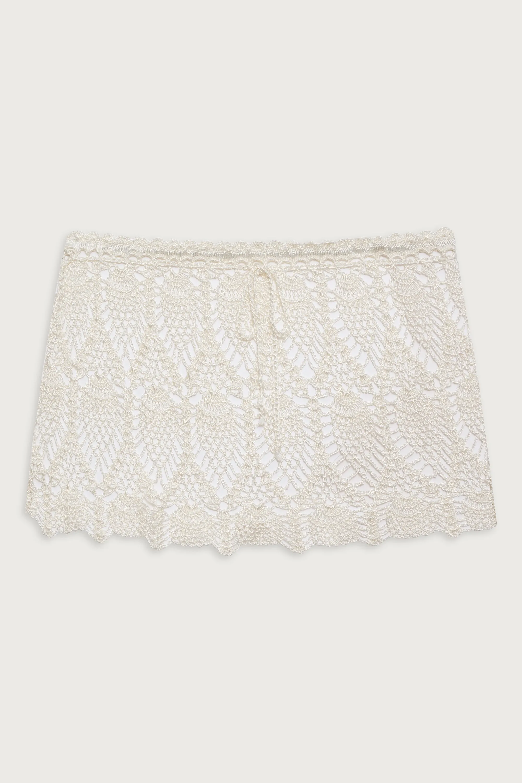 Capri Crochet Mini Skirt - White sold by Frankie's Bikinis product image thumbnail 2