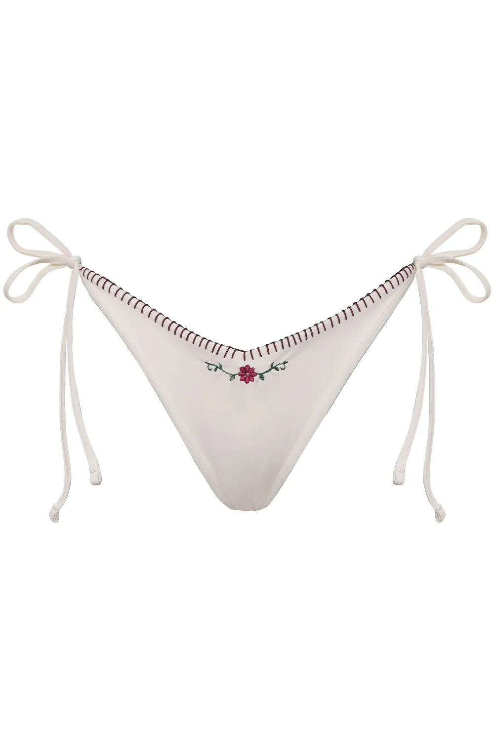 Connor Embroidered Cheeky Bikini Bottom - Sea Fairy sold by Frankie's Bikinis product image thumbnail 5