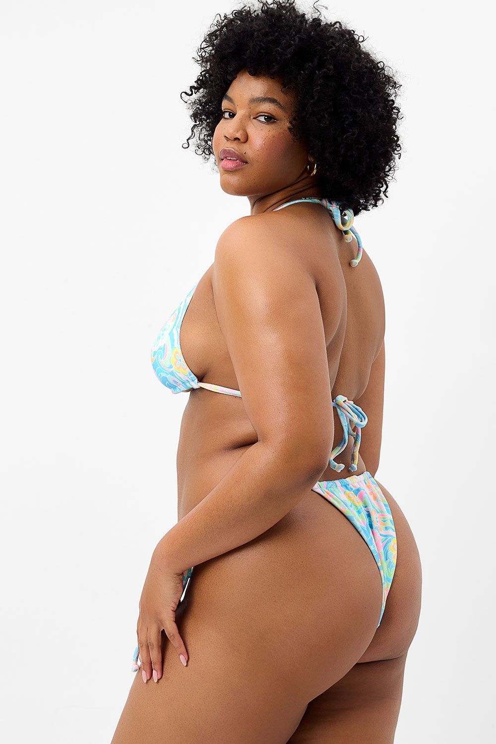 Tia Terry Triangle Bikini Top - Sunshower - Extended sold by Frankie's Bikinis product image thumbnail 2