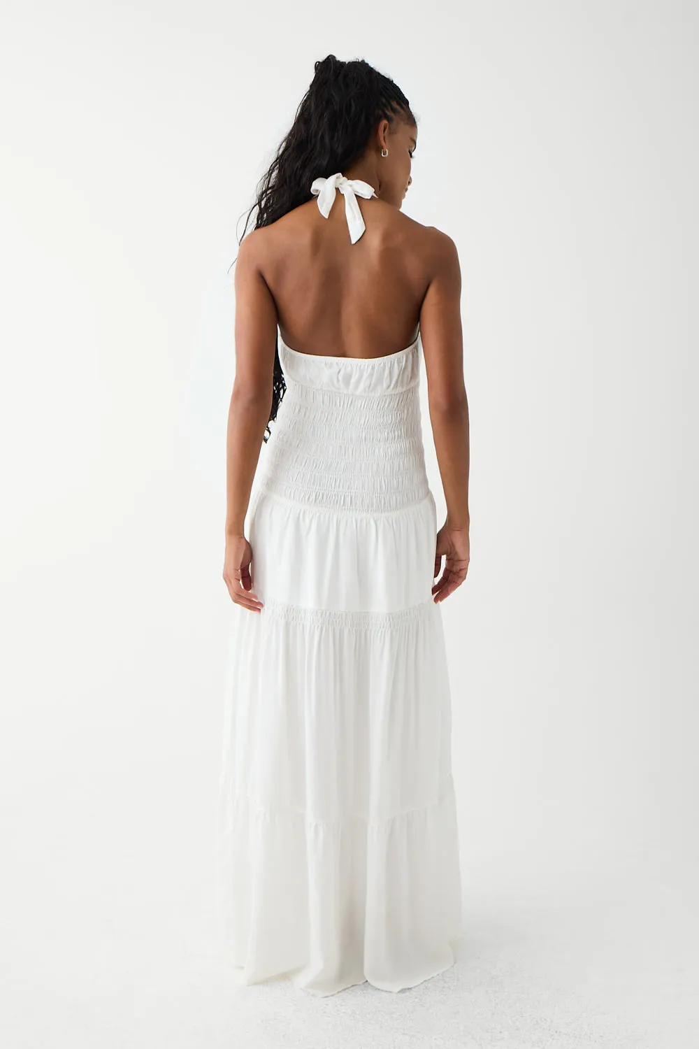 River Halter Maxi Dress - White sold by Frankie's Bikinis product image thumbnail 5
