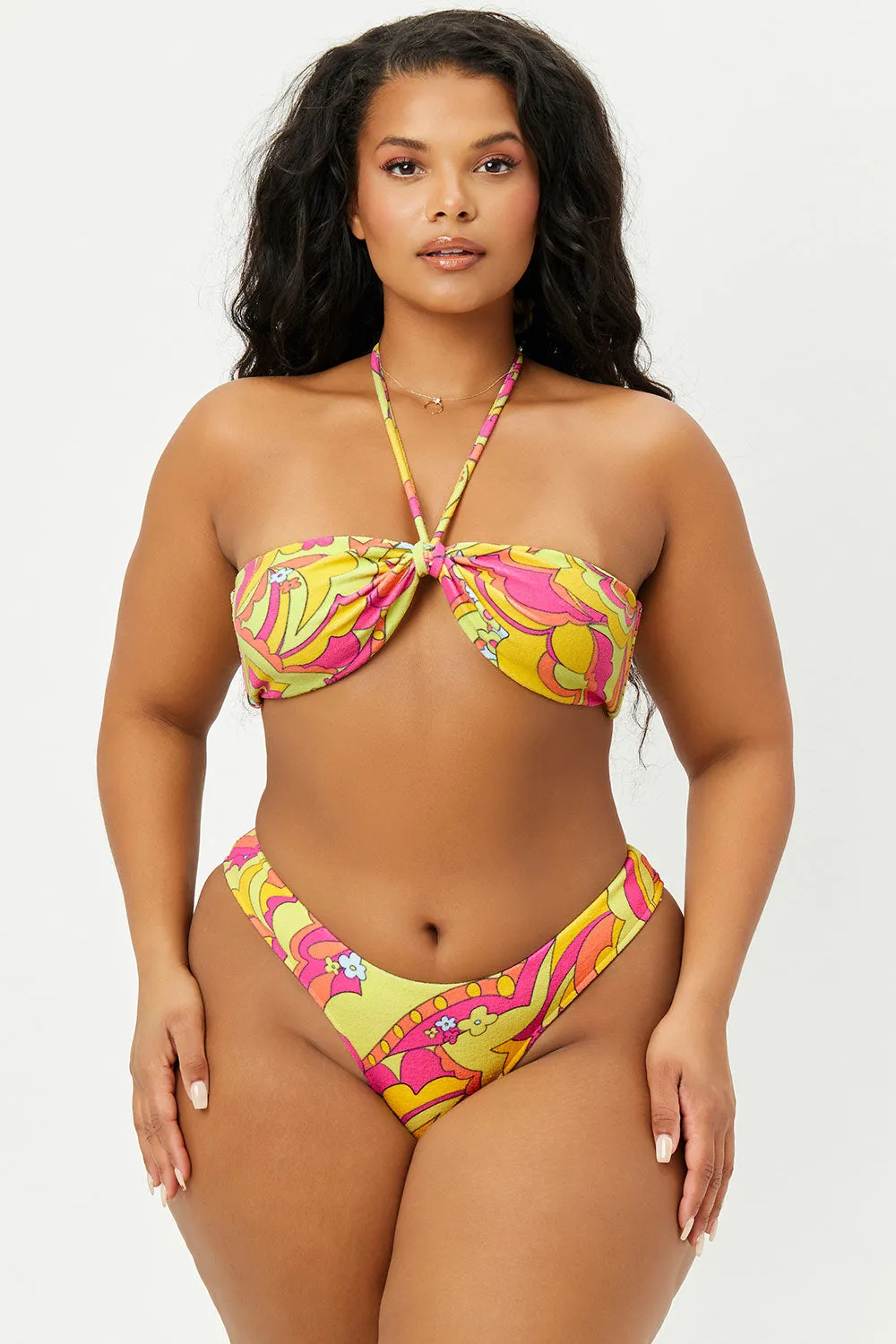 Katarina Terry Cheeky Bikini Bottom - Peace Terry sold by Frankie's Bikinis product image thumbnail 3