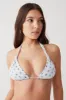 Kealy Reversible Triangle Bikini Top - Cozy Stripe sold by Frankie's Bikinis