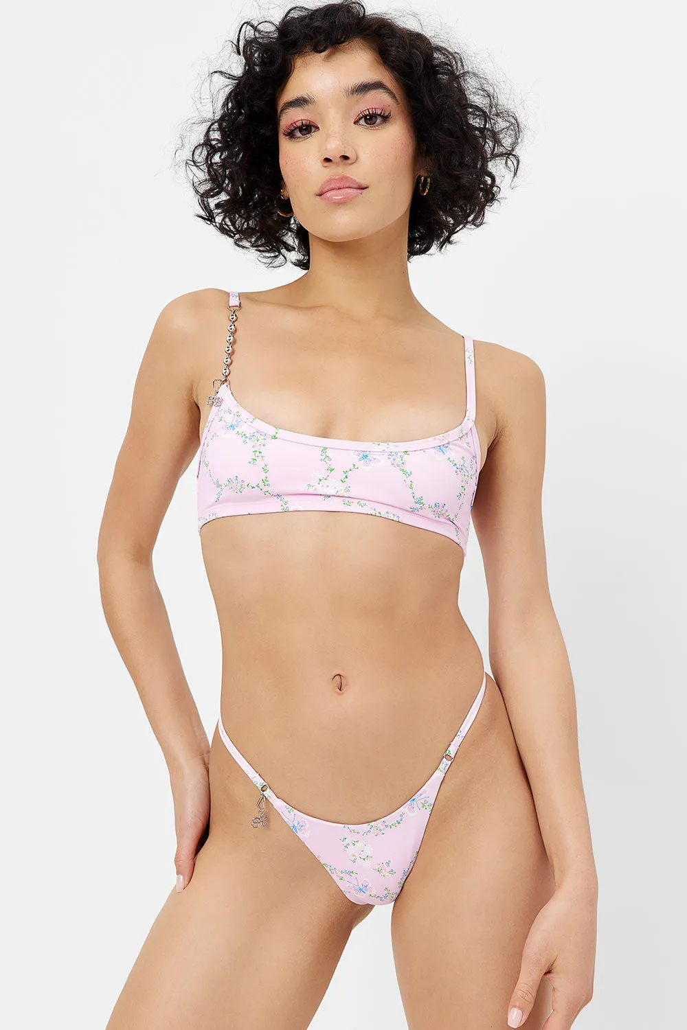 Sara Floral Thong Bikini Bottom - Fairytale sold by Frankie's Bikinis product image thumbnail 5