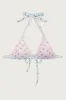 Kealy Reversible Triangle Bikini Top - Cozy Stripe sold by Frankie's Bikinis