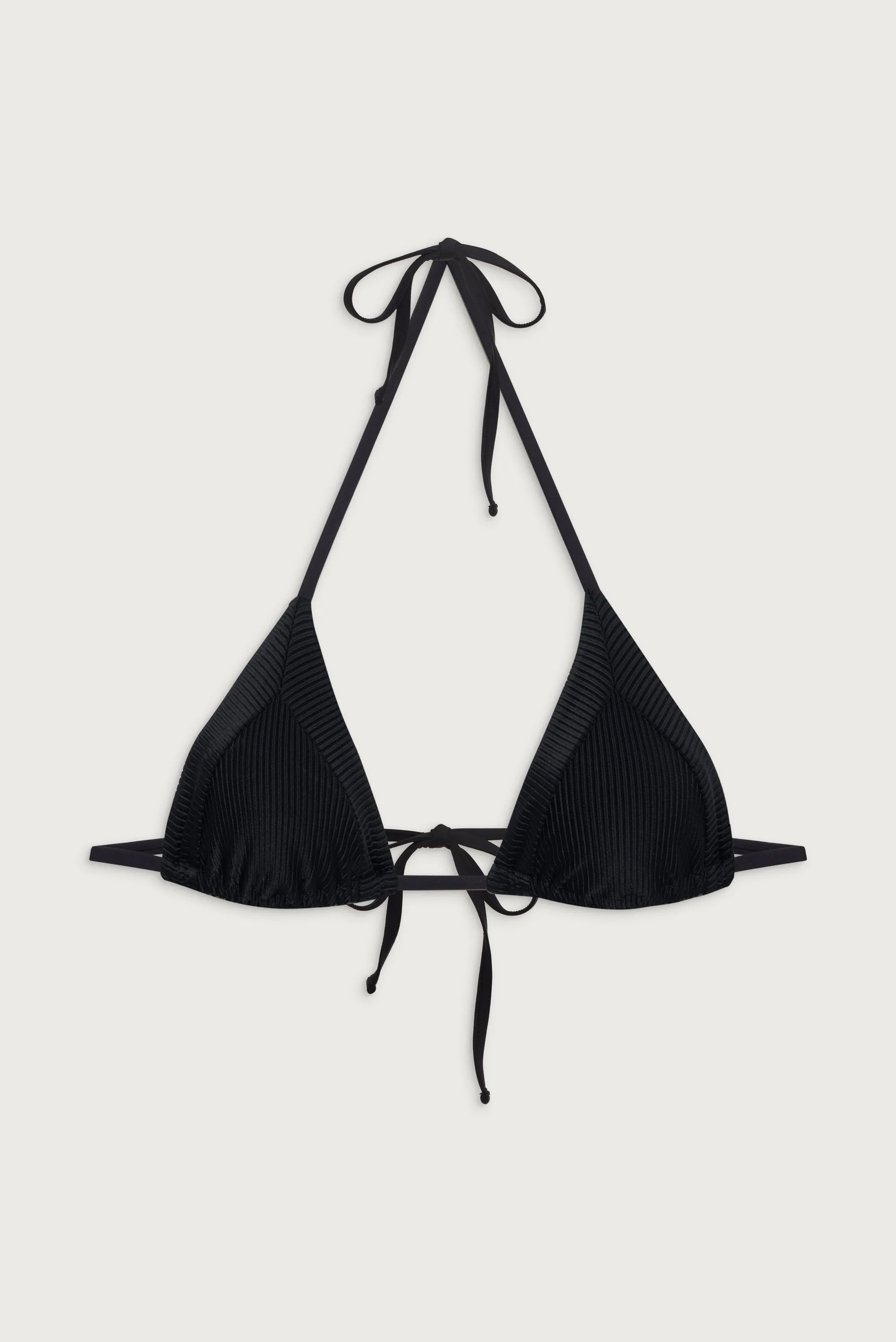 Sky Ribbed Triangle Bikini Top - Black sold by Frankie's Bikinis product image thumbnail 2