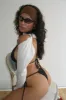 Tia Plissé String Bikini Bottom - Black sold by Frankie's Bikinis