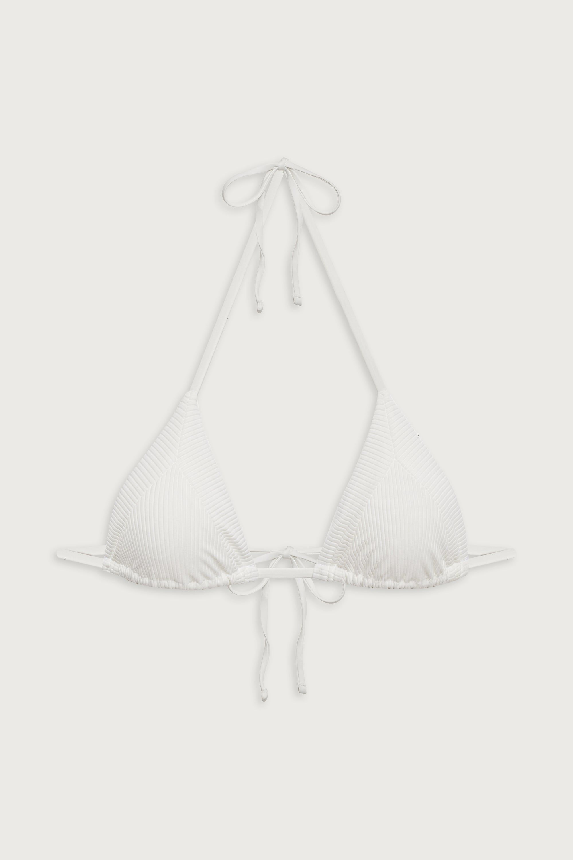 Sky Triangle Ribbed Bikini Top - White sold by Frankie's Bikinis product image thumbnail 3