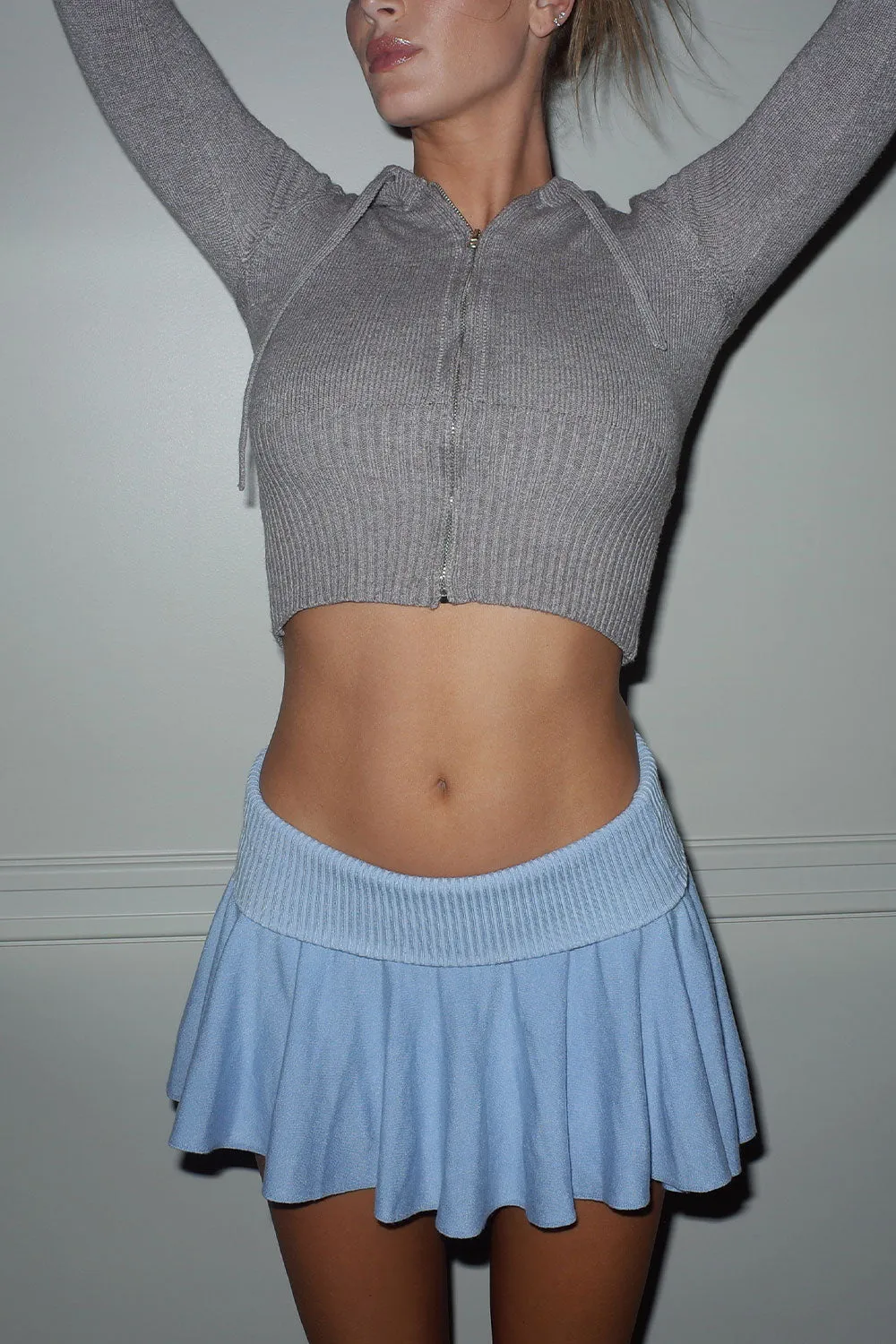 Claude Lightweight Knit Mini Skirt - Cornflower sold by Frankie's Bikinis product image thumbnail 2