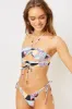 Tia Floral String Bikini Bottom - Iris sold by Frankie's Bikinis