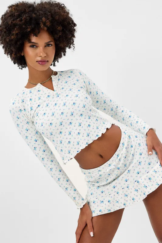 Lake Waffle Long Sleeve Top - Night Lily sold by Frankie's Bikinis