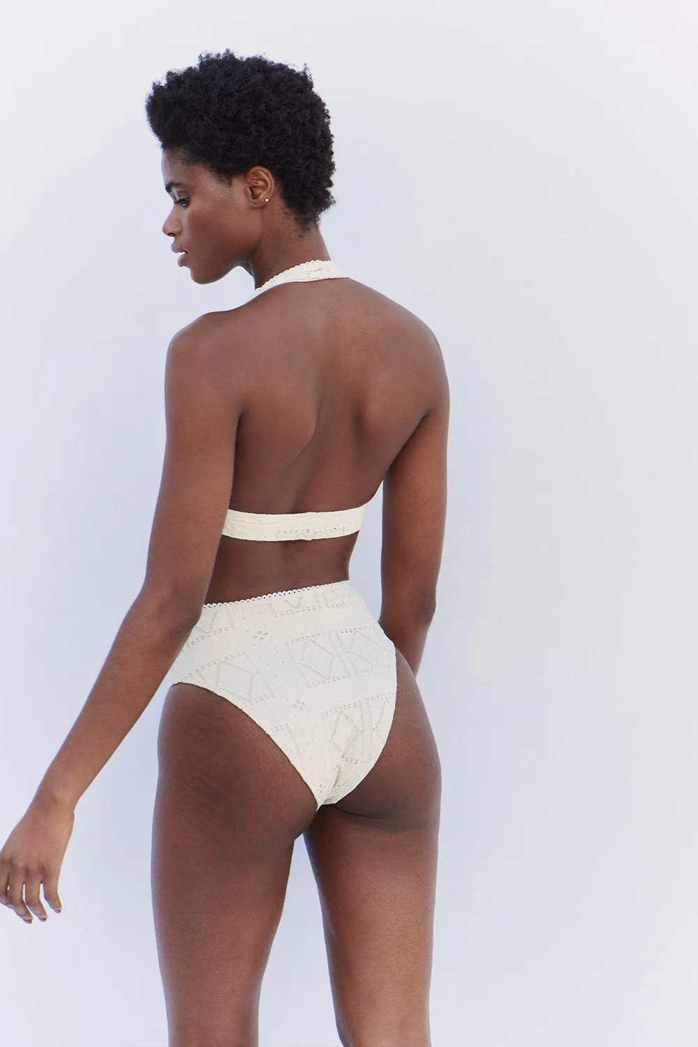 Jenna High Waist Bikini Bottom - Angel Dust sold by Frankie's Bikinis product image thumbnail 4