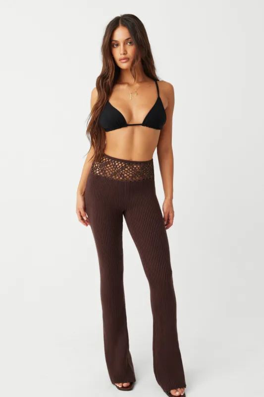 Heaven Ribbed Cloud Knit Pant - Bourbon made by Frankie's Bikinis