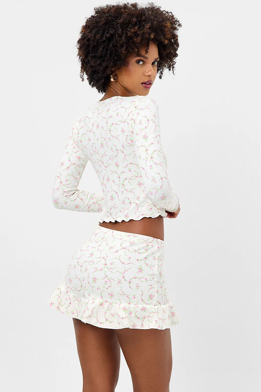 Lake Waffle Long Sleeve Top - Day Lily sold by Frankie's Bikinis product image thumbnail 3