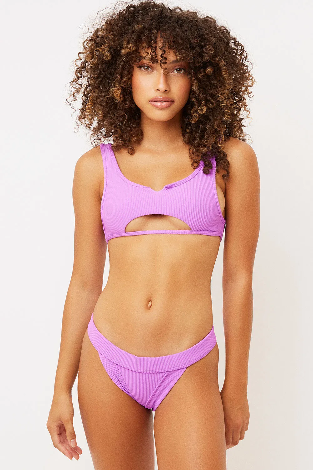 Cole Ribbed Cheeky Bikini Bottom - Passionfruit sold by Frankie's Bikinis product image thumbnail 3