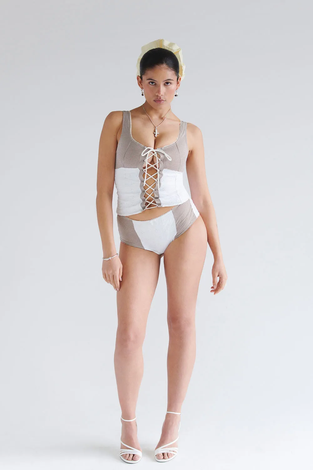 x SYDNEY SWEENEY Tankie Tankini Bikini Top - Florence Gingham sold by Frankie's Bikinis product image thumbnail 4