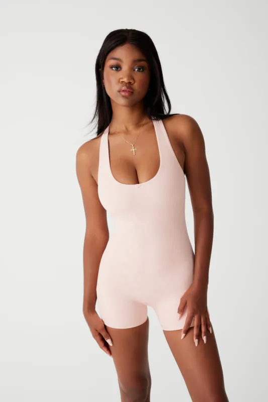 Aurora Halter Bodysuit - Pink Petals sold by Frankie's Bikinis