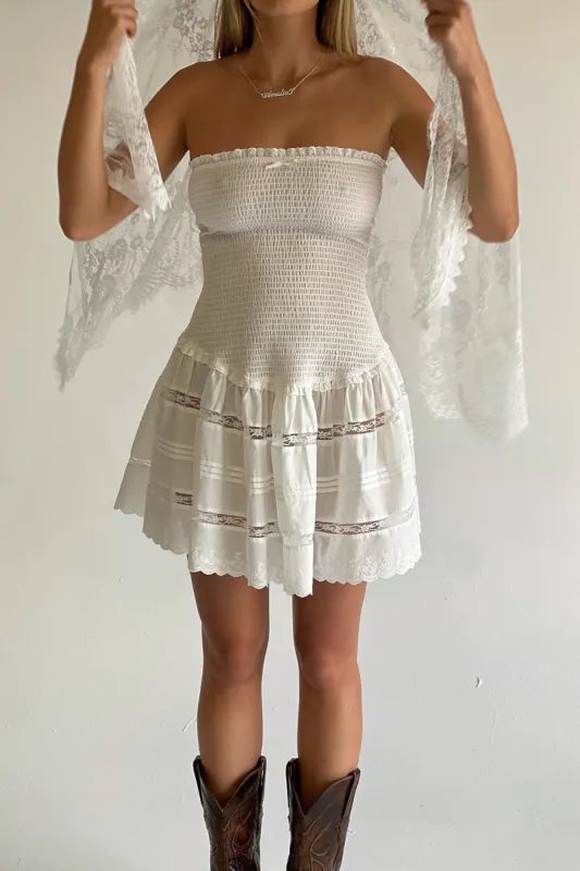 Day Princess Mini Dress - White made by Frankie's Bikinis
