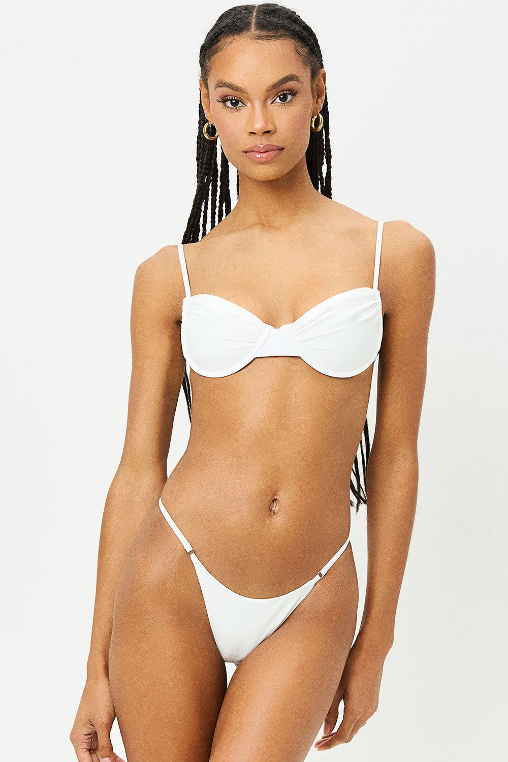 Sara Thong Bikini Bottom - White sold by Frankie's Bikinis product image thumbnail 3