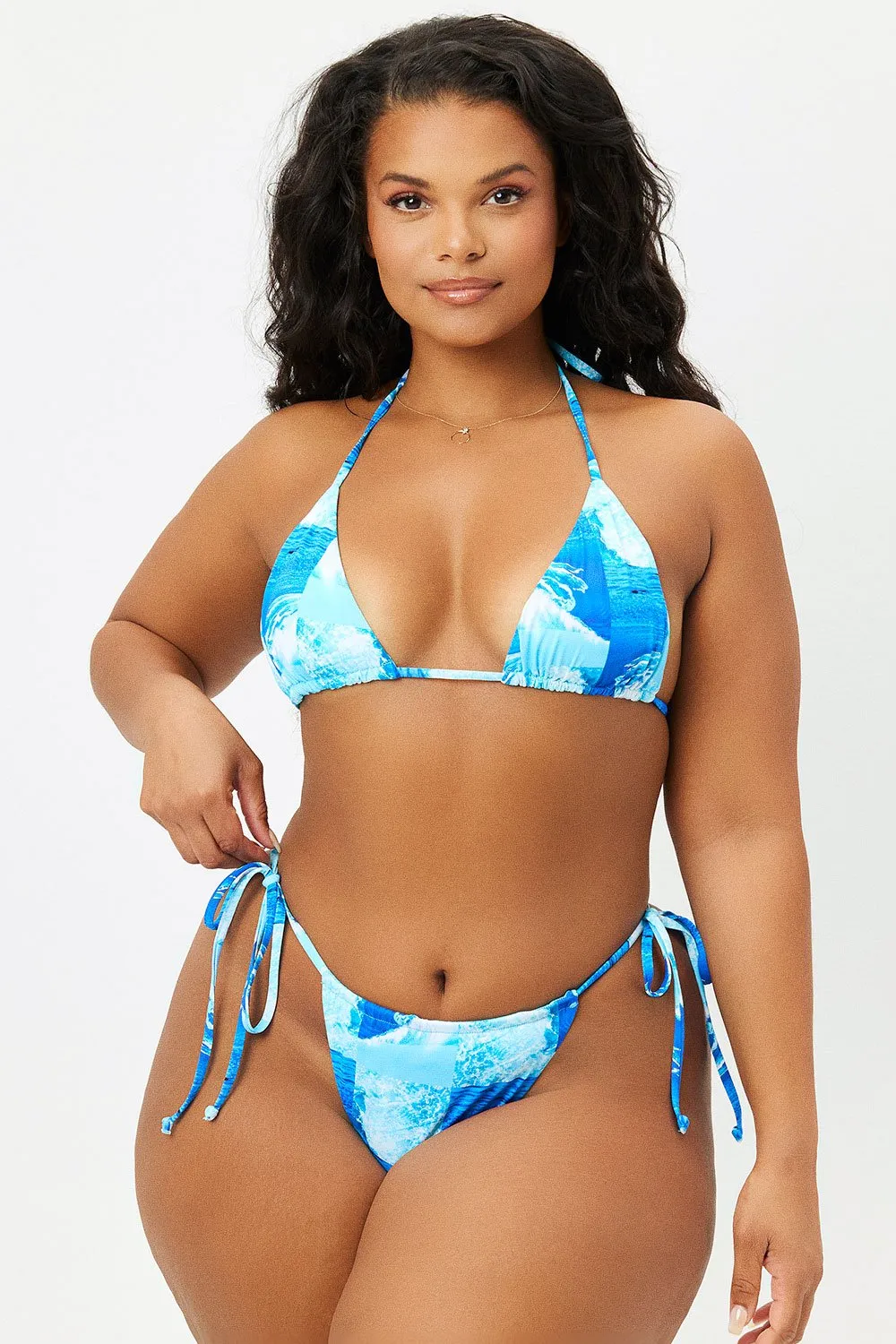 Tia Skimpy String Bikini Bottom - Waves sold by Frankie's Bikinis product image thumbnail 3