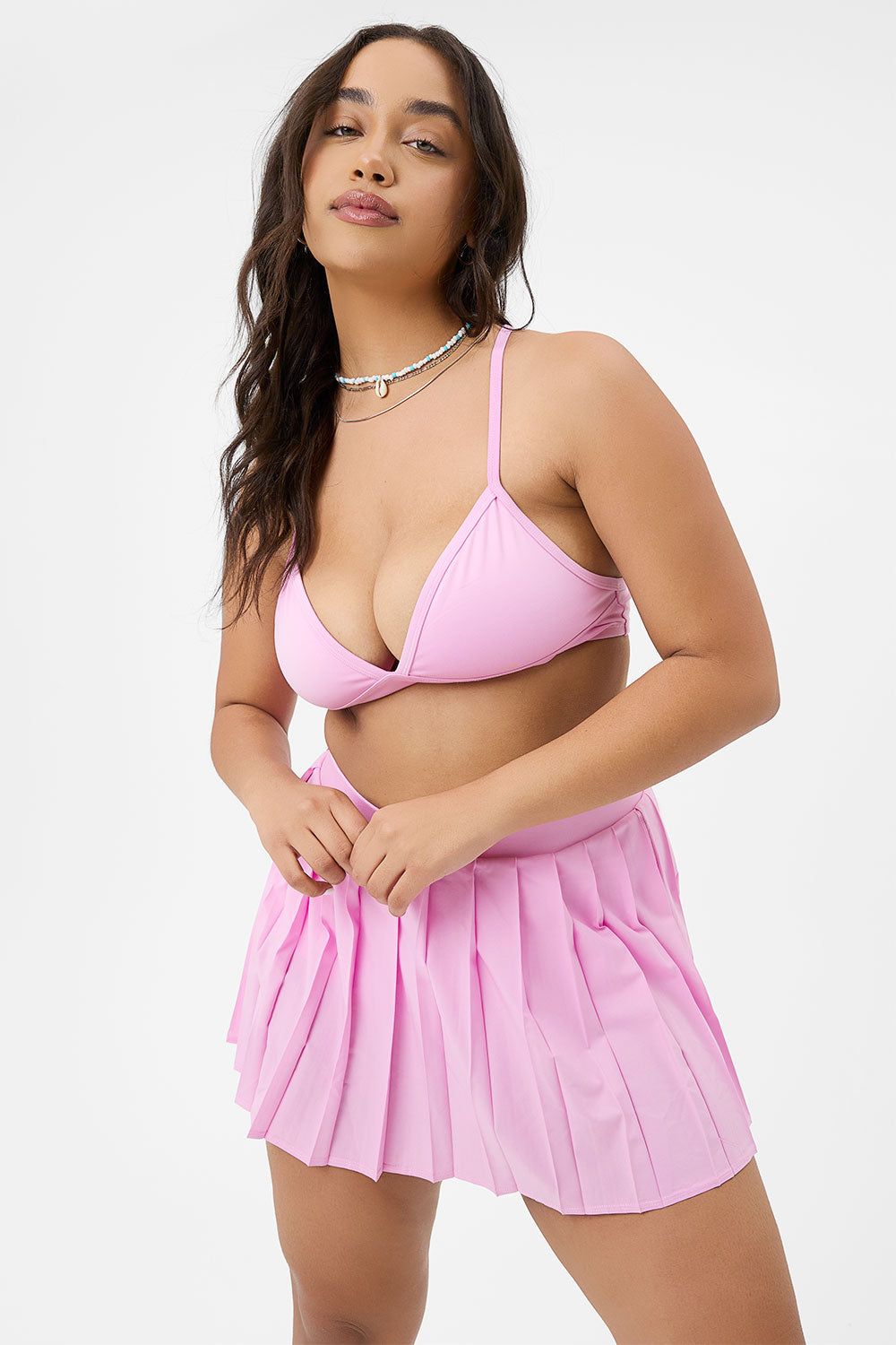 Billie Racerback Sports Bra - Baby Pink sold by Frankie's Bikinis product image thumbnail 4