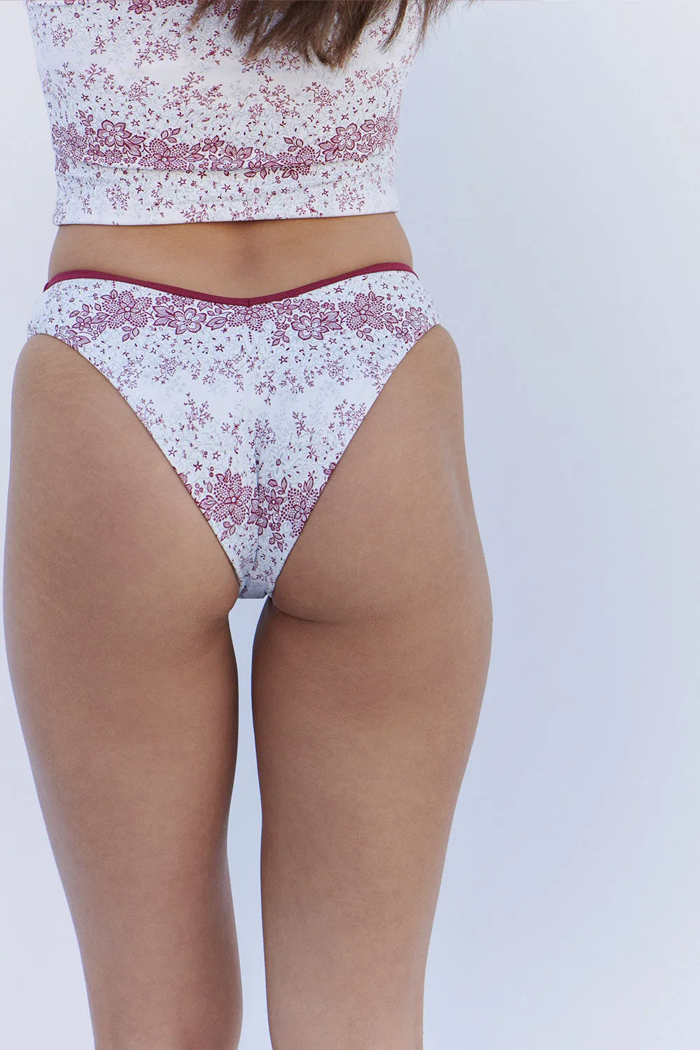 Enzo Floral Cheeky Bikini Bottom - Bisous Lace sold by Frankie's Bikinis product image thumbnail 3