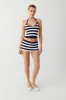 Marialla Knit Mini Skort - Sea Stripe sold by Frankie's Bikinis
