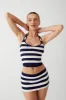 Marialla Knit Mini Skort - Sea Stripe sold by Frankie's Bikinis