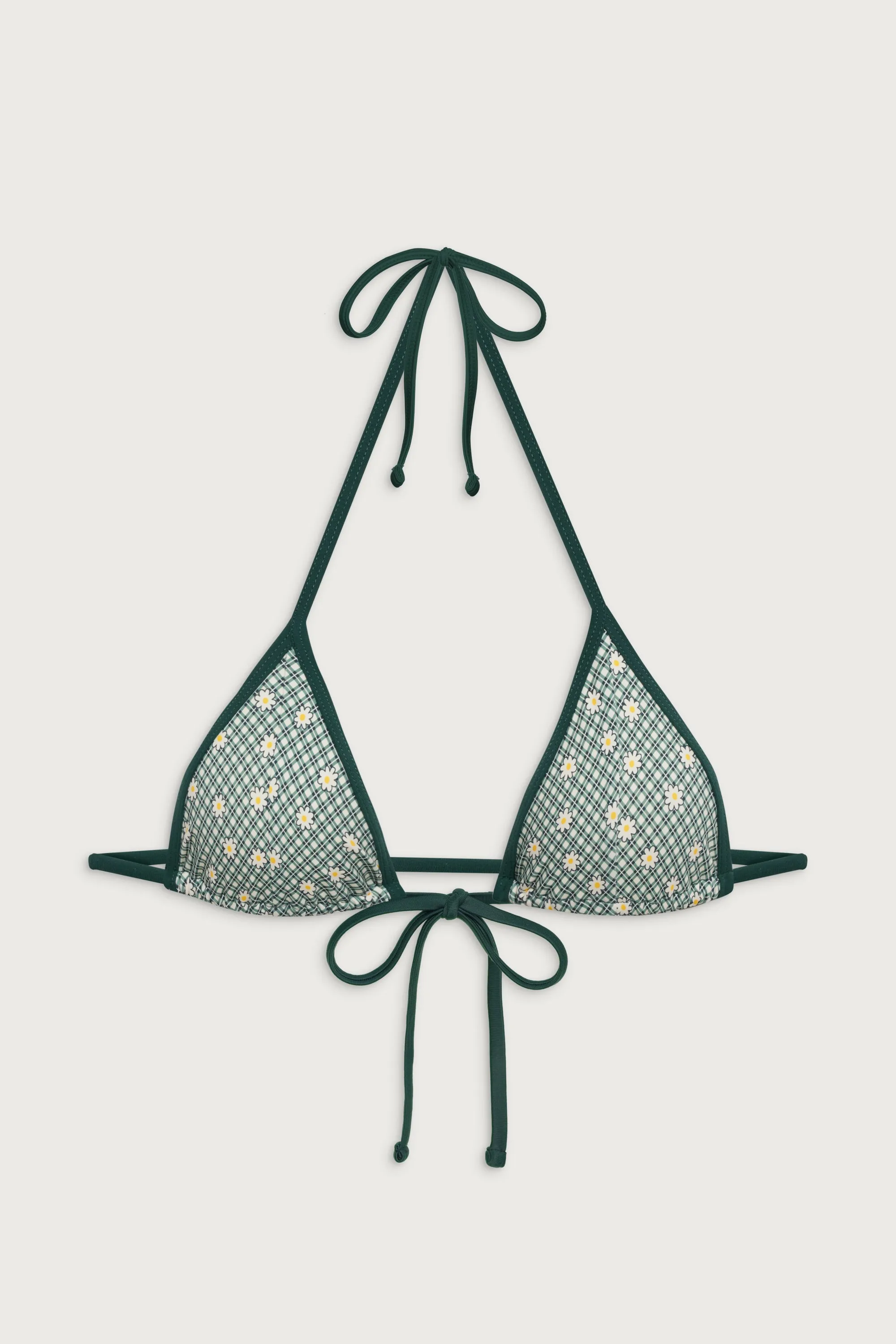 Coastal Halter Gingham Bikini Top - Orchard Picnic sold by Frankie's Bikinis product image thumbnail 2