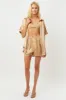 Fifi Silk Button Up Shirt - Earth sold by Frankie's Bikinis