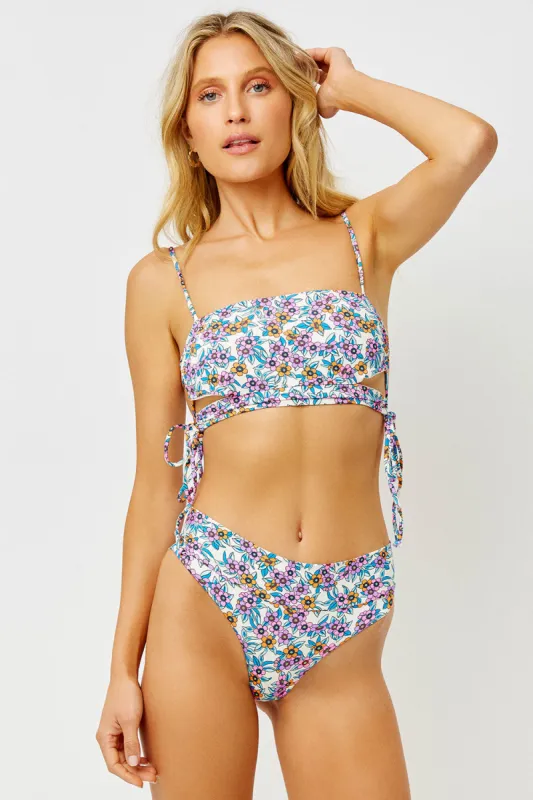London Bandeau String Bikini Top - Flower Farm sold by Frankie's Bikinis