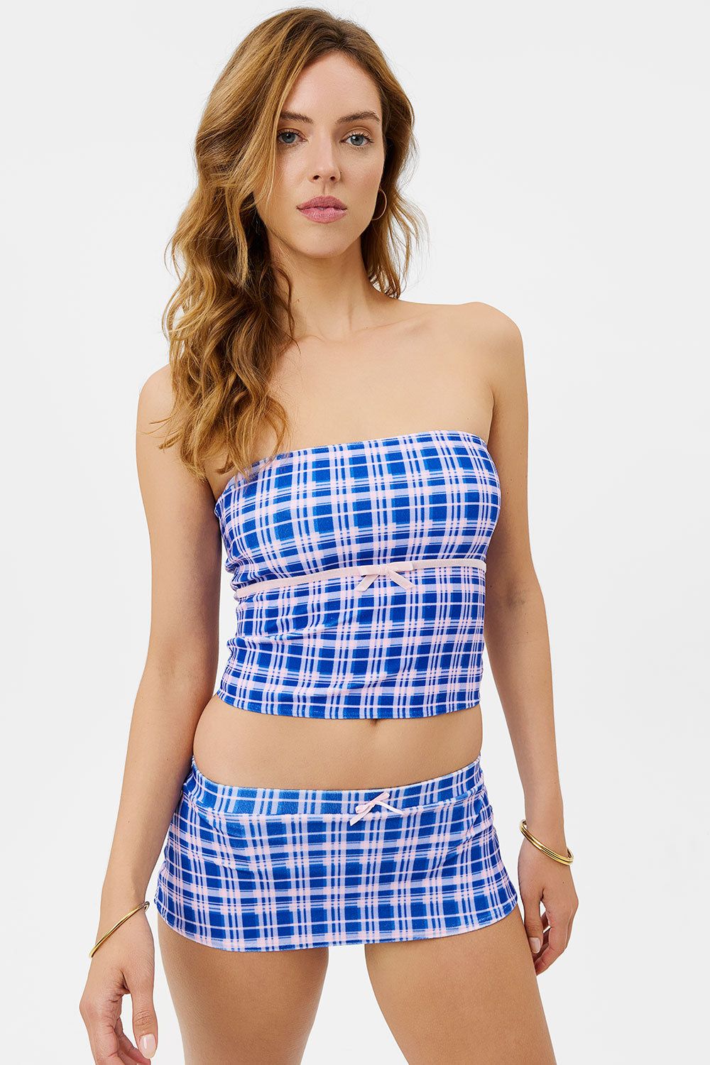 x GIGI HADID Ava Terry Bikini Bottom - Plaid sold by Frankie's Bikinis product image thumbnail 5