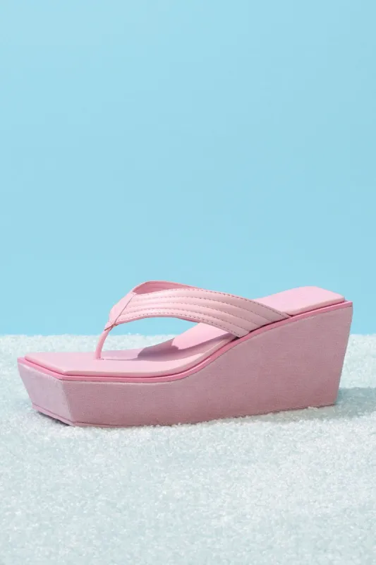 LA Girl Platform Flip Flop - Baby Pink sold by Frankie's Bikinis