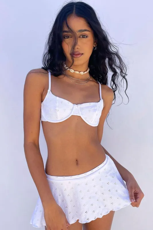 x GIGI HADID Summer Eyelet Bikini Bottom - Cherry Pie sold by Frankie's Bikinis