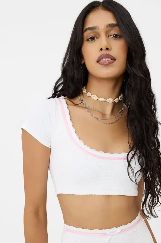 x GIGI HADID Lucky Waffle Crop Top - Dandelion sold by Frankie's Bikinis