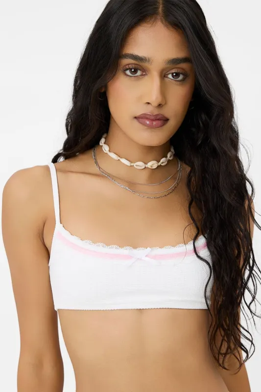 x GIGI HADID Dallas Waffle Bralette Bikini Top - Dandelion sold by Frankie's Bikinis