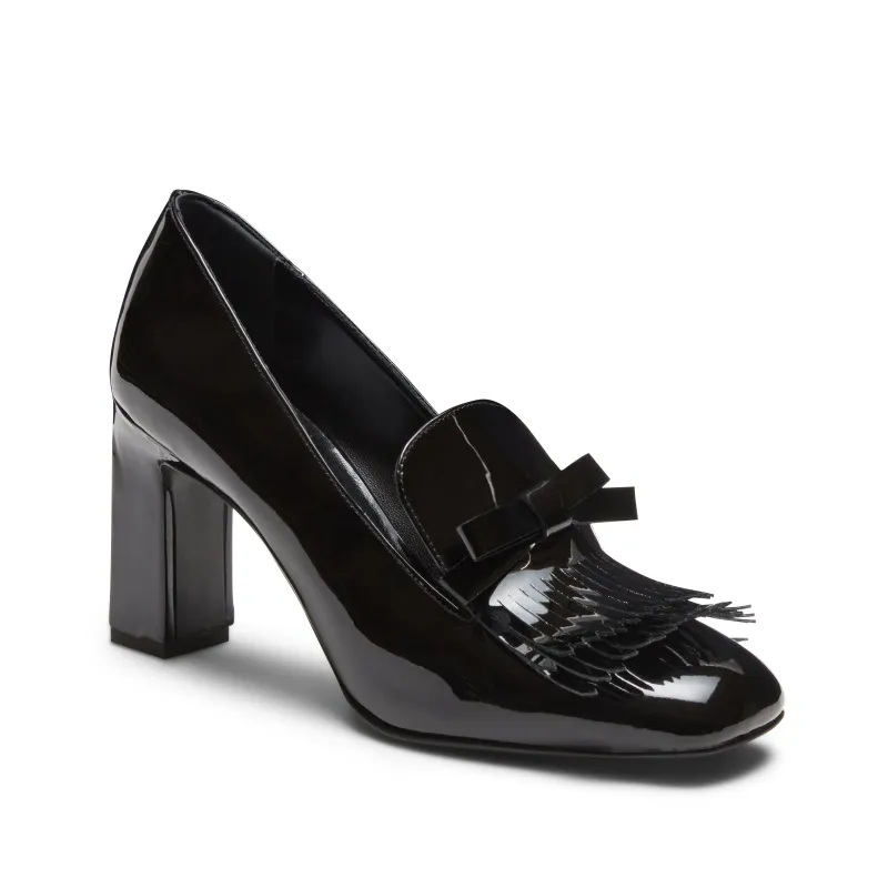 Slipper in vernice con tacco made by Fratelli Rossetti