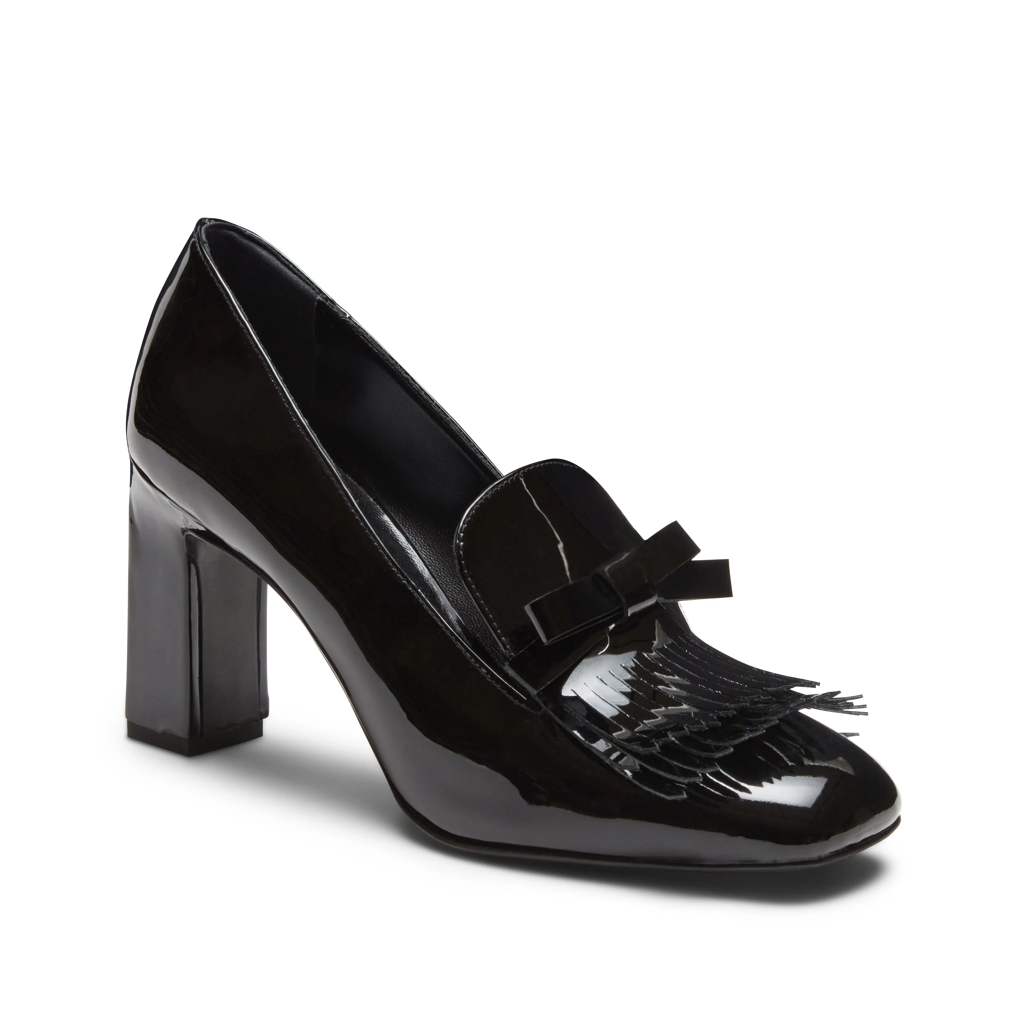 Slipper in vernice con tacco sold by Fratelli Rossetti