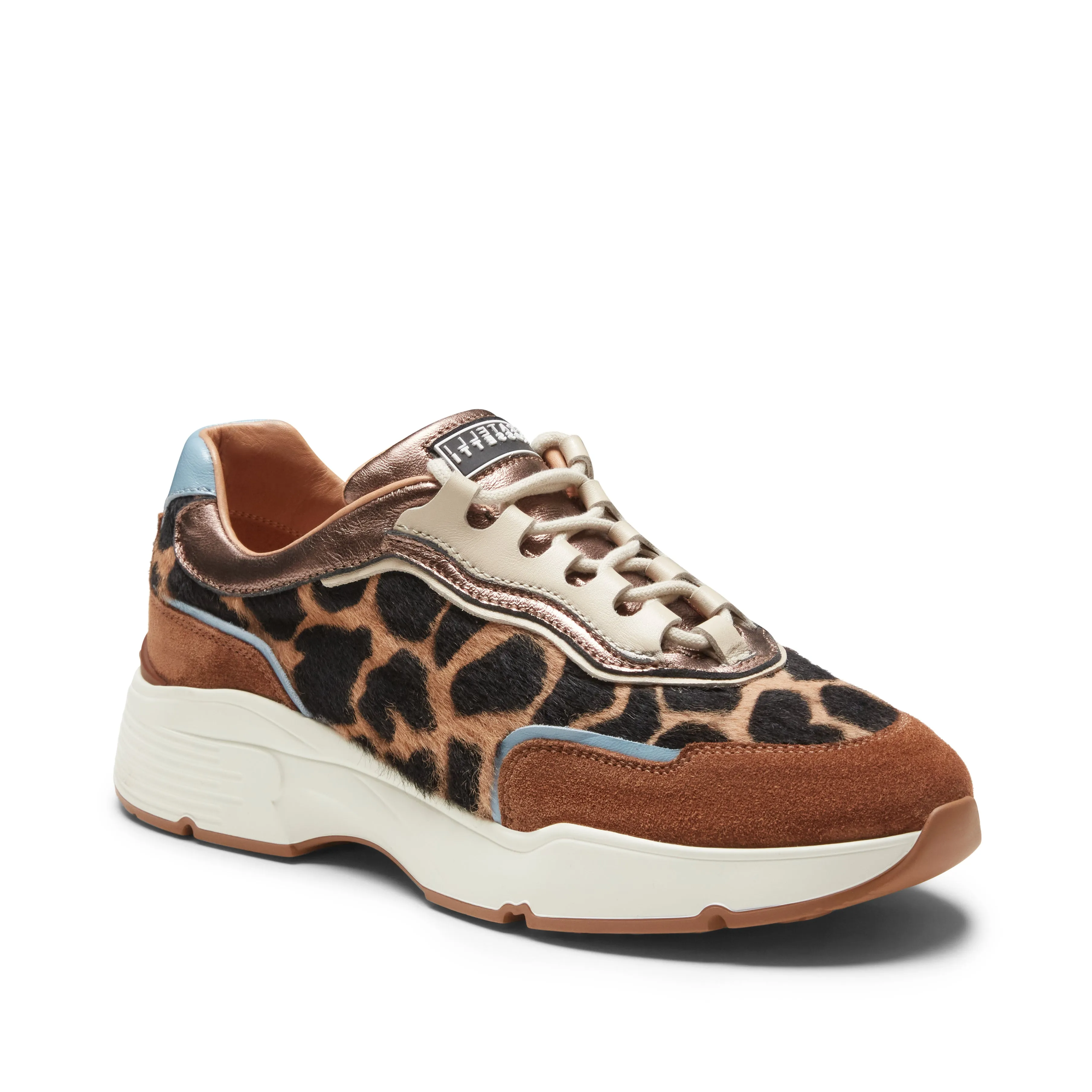 Sneakers in tessuto e pelle sold by Fratelli Rossetti