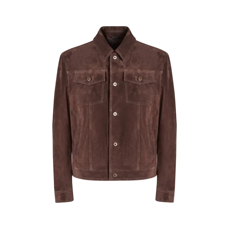 Giubbino in pelle scamosciata sold by Fratelli Rossetti