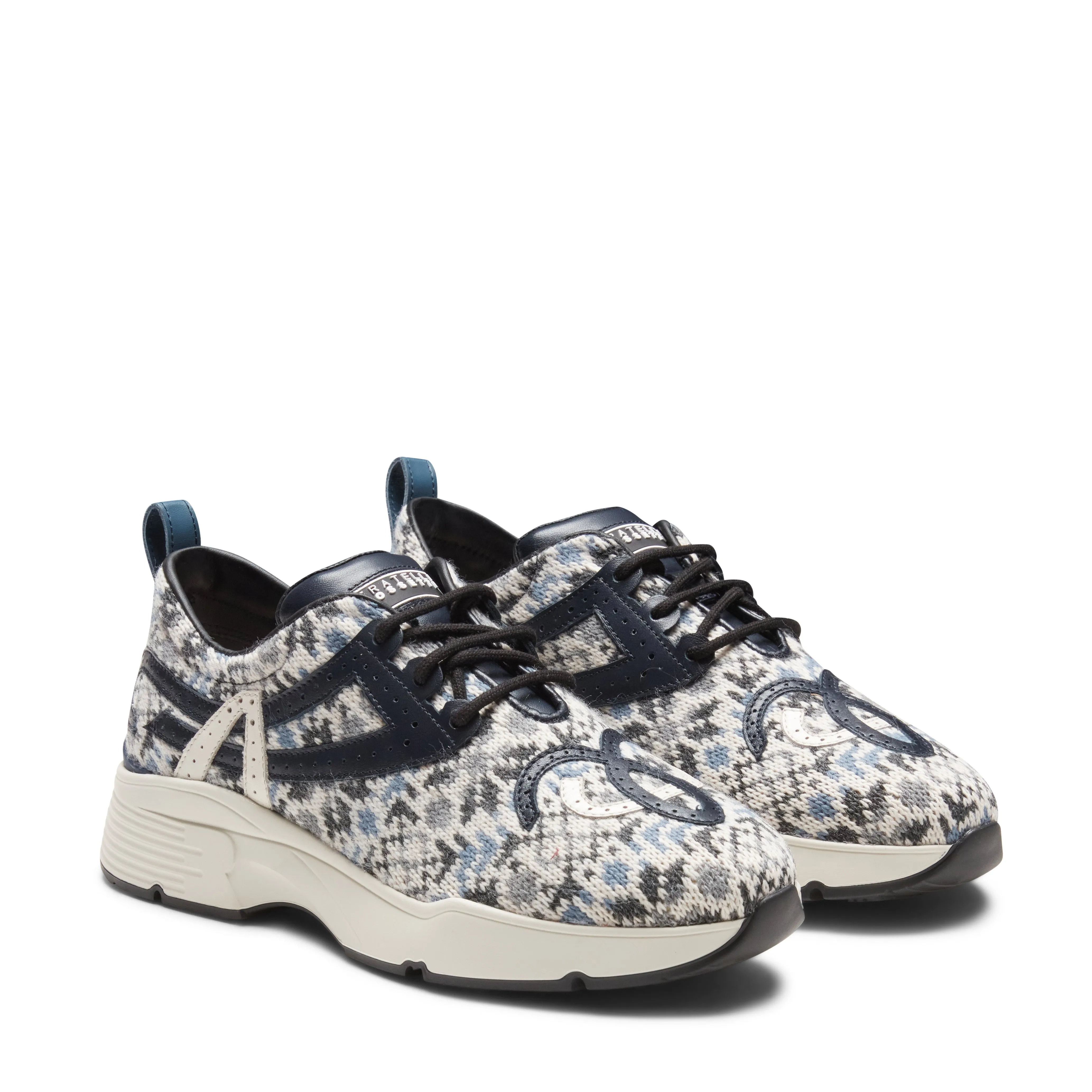 Sneaker in pelle e tessuto fantasia sold by Fratelli Rossetti product image thumbnail 2