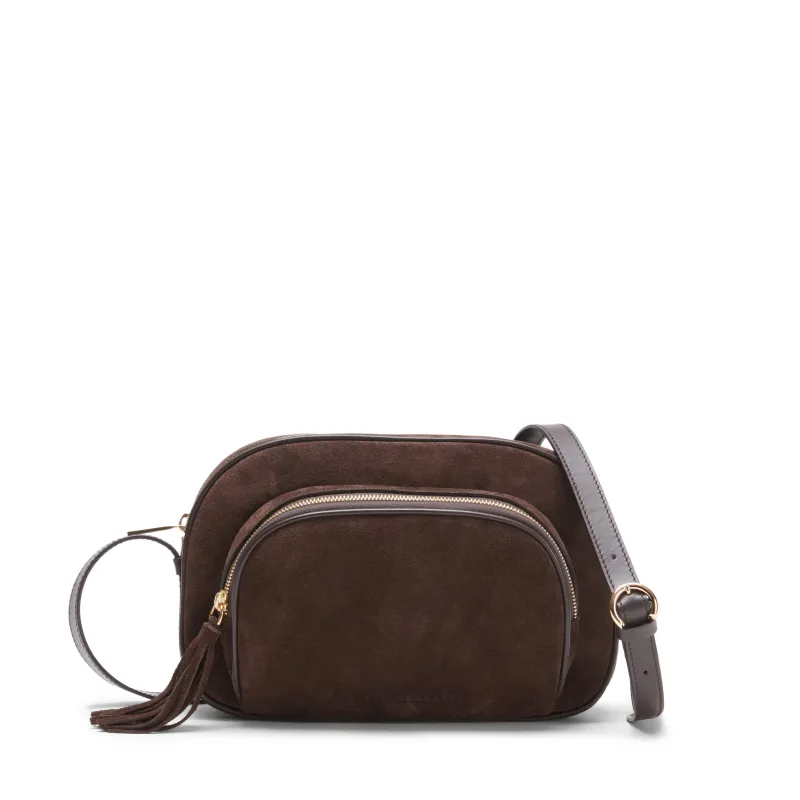 Borsa Brera a tracolla in suede made by Fratelli Rossetti