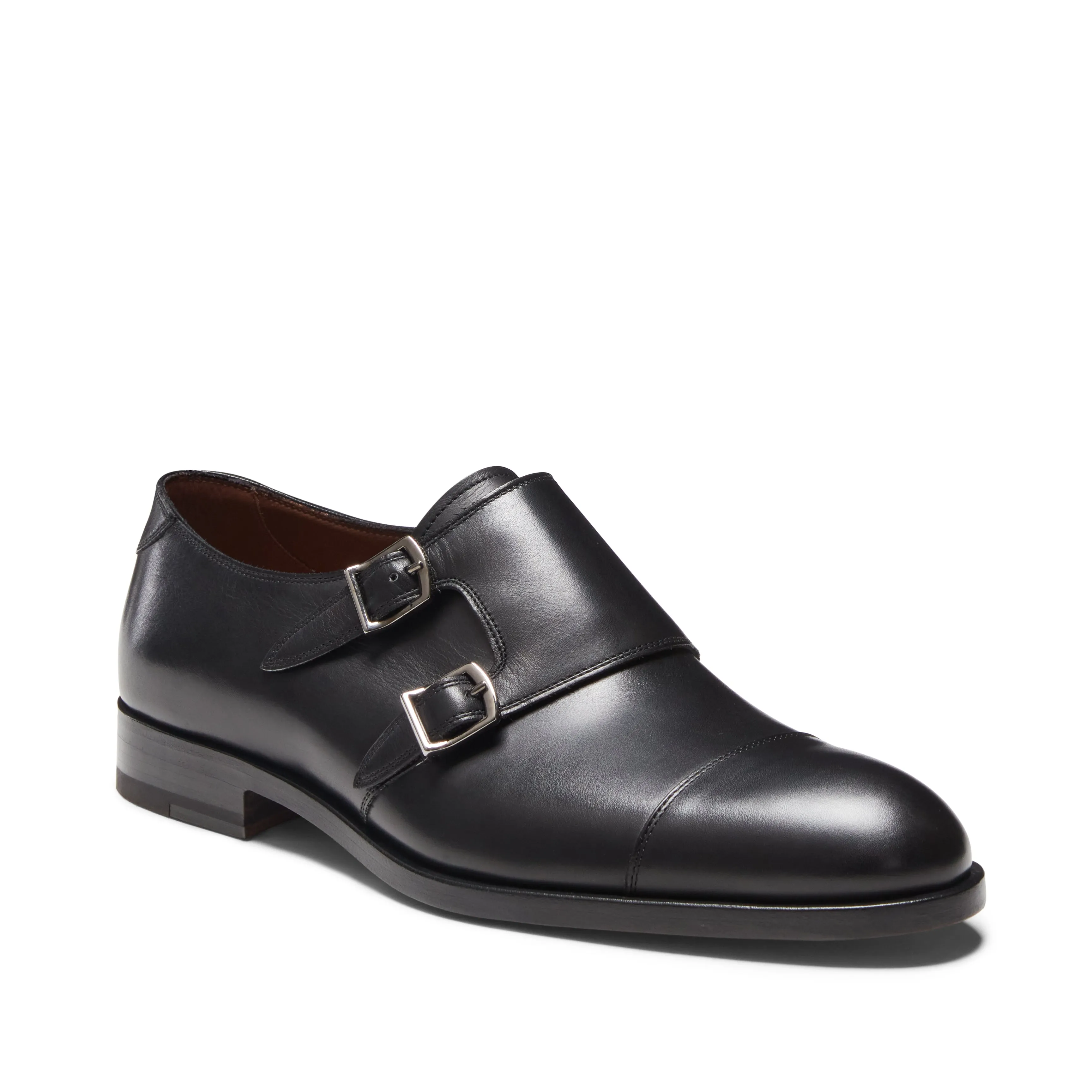 Derby doppia fibbia in pelle sold by Fratelli Rossetti